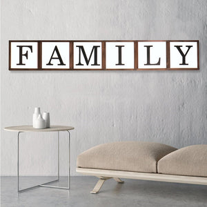 Family/Gather Reversible Wall Sign | Double Sided Wall Dcor For Home
