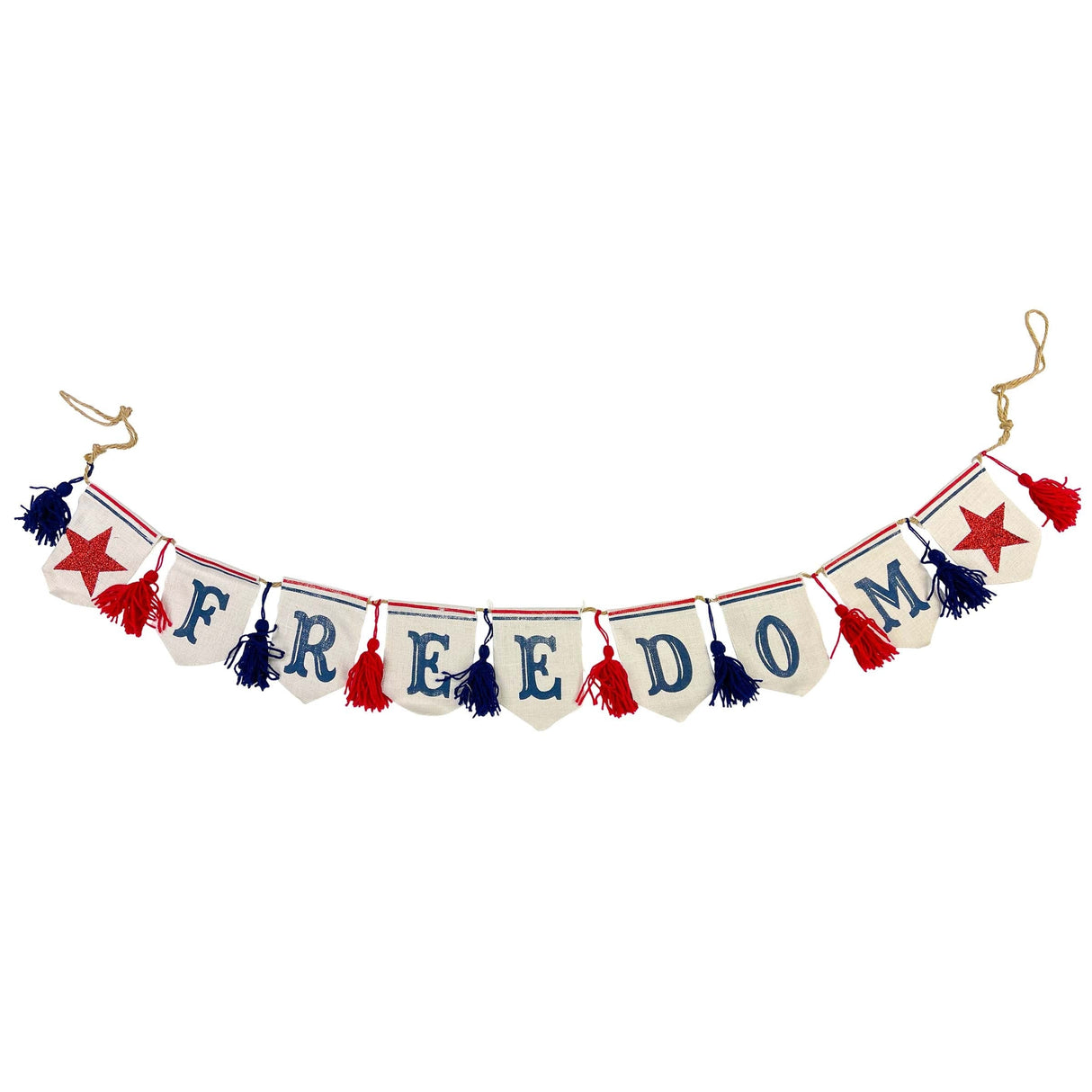 Freedom Hanging Banner  Patriotic American Flag Wall Decor for 4th of July Holidays