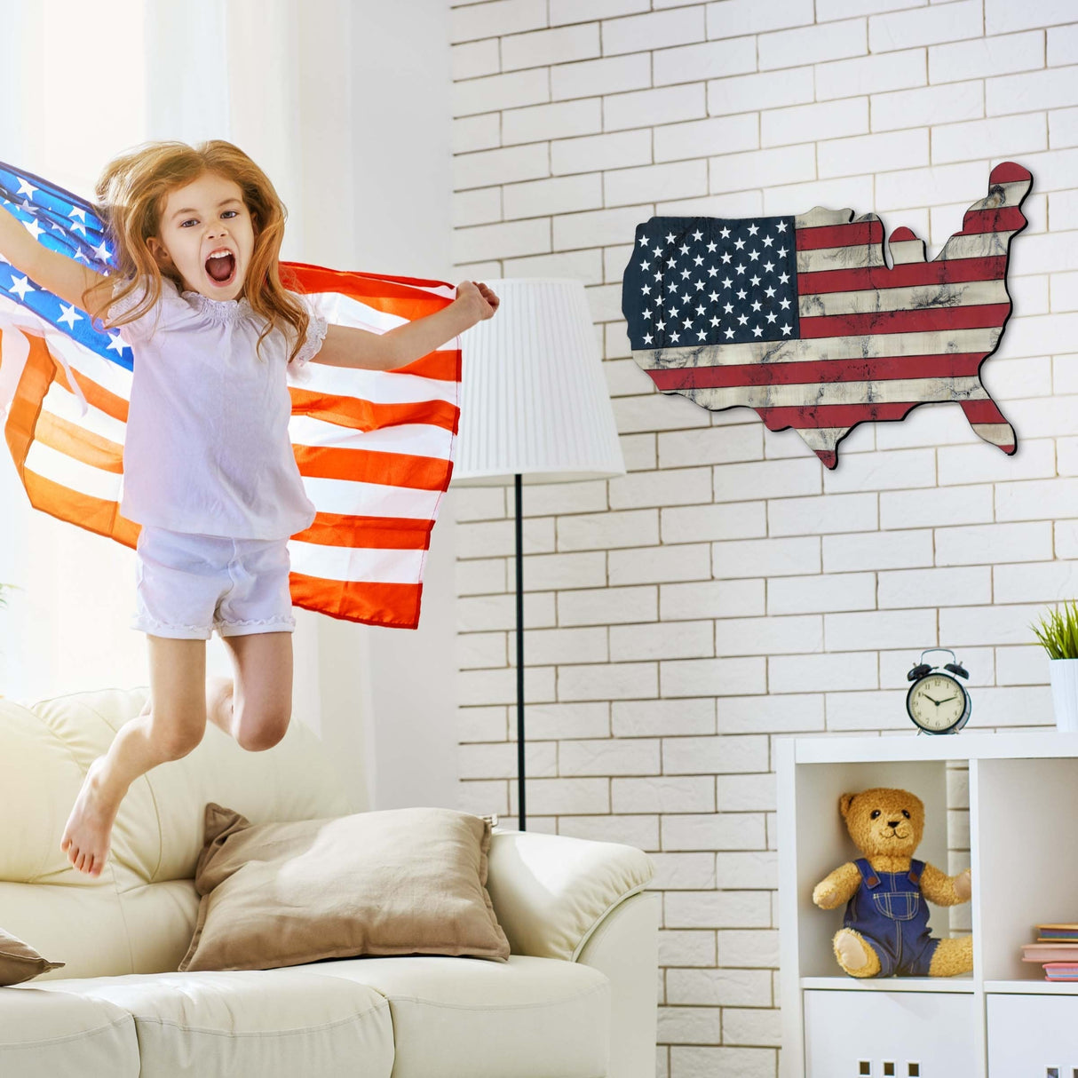 America Wall Sign Decor | 4th of July Rustic Home Decor