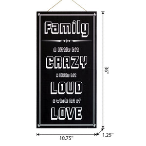 Add a touch of warmth to your home with this charming 36in wooden family sign