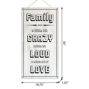 Add a touch of warmth to your home with this charming 36in wooden family sign