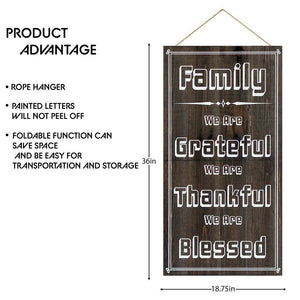 Add a touch of warmth to your home with this charming 36in wooden family sign