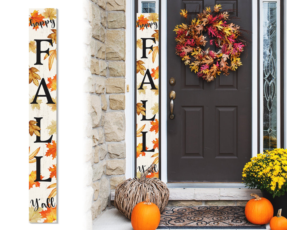 72in  Fall Welcome Sign for Front Door Porch Decor - Wood Folding Giant Board