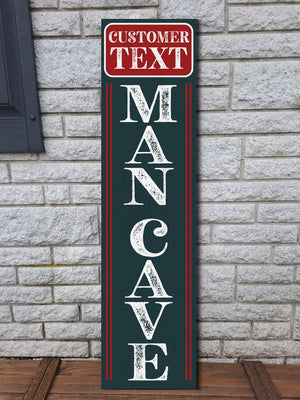 36in Personalized Man Cave Wooden Sign, Ideal for Gaming Room, Bar, Relaxation Area, Custom Wall Decor, Unique Gift