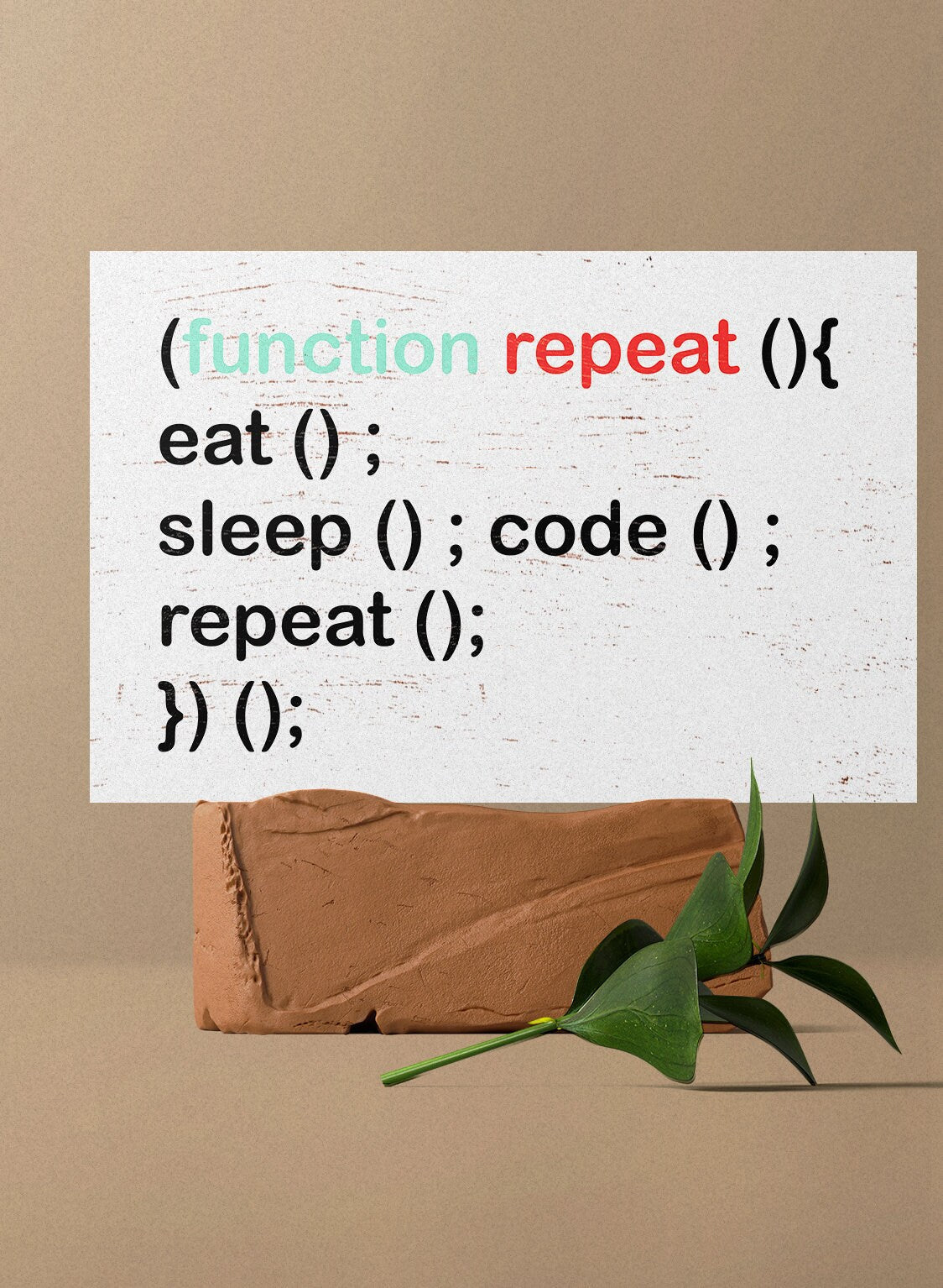 Celebrate Your Passion: 7.5in x 5in Wooden Wall Decor Sign - "Eat Sleep Code Repeat" - Inspiring & Fun