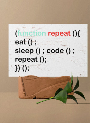 Celebrate Your Passion: 7.5in x 5in Wooden Wall Decor Sign - "Eat Sleep Code Repeat" - Inspiring & Fun