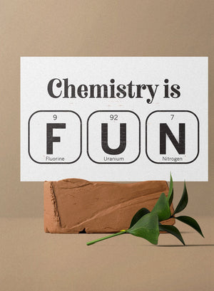 Chemistry is FUN: Fluorine, Uranium & Nitrogen - 7.5" x 5" Funny Wooden Wall Decor Sign - Perfect Gift for Science Lovers, Teachers,Students