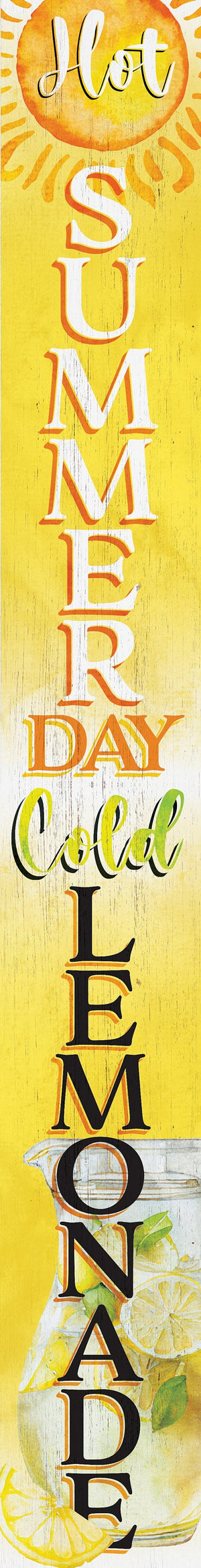 72in "Hot Summer Day Cold Lemonade" Porch Sign for Front Door Decor