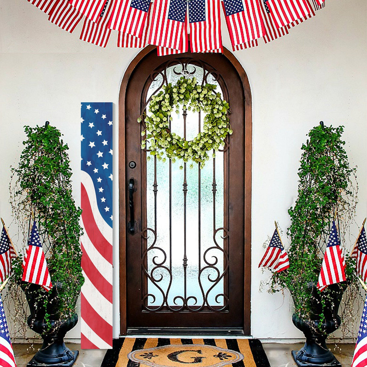 72in 4th of July  Wooden Porch Sign - Patriotic Decor to Celebrate Independence Day with Style