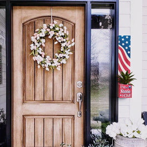 36in 4th of July Address Sign with Holder & Succulent Planter - An Address Plaque Planter for Outdoor Decor and Celebration