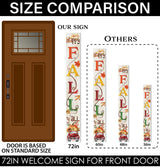 72-Inch Wooden "Happy Fall Y'all" Porch Sign - Seasonal Front Door Decor for Autumn Celebrations