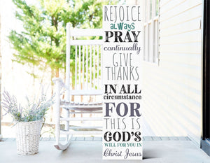36in Christian Motivational Wooden Porch Sign | Inspirational Front Door Wall Decor | Uplift Atmosphere with Positive Messages
