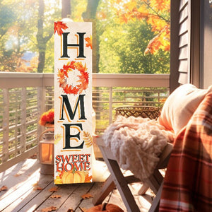 36in "Home Sweet Home" Fall Porch Sign - Front Door Decor for Autumn Celebrations