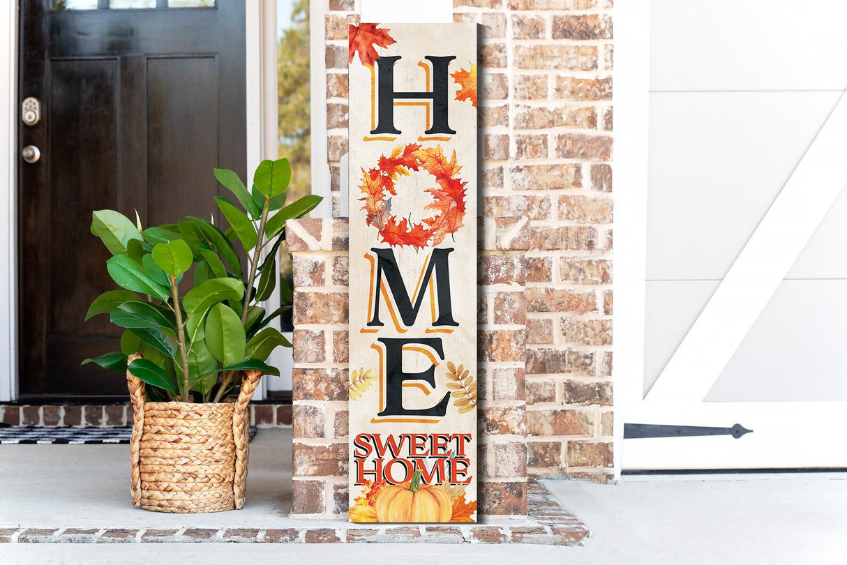36in "Home Sweet Home" Fall Porch Sign - Front Door Decor for Autumn Celebrations