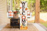 36-Inch "Welcome" Fall Porch Sign - Wooden Decor - Front Door Display for Autumn Celebrations - Rustic Entryway Accessory