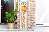 36in "Welcome to Our Patch" Fall Porch Sign - Rustic Wooden Decor for Front Door Display during Autumn Celebrations