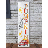 36in "Welcome Pumpkin" Fall Porch Sign - Rustic Harvest Decor for Front Door Display during Autumn Celebrations