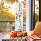 36in "Welcome Pumpkin" Fall Porch Sign - Rustic Harvest Decor for Front Door Display during Autumn Celebrations