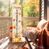 36in "Happy Thanksgiving" Fall Porch Sign - Rustic Harvest Decor for Front Door Display during Autumn Celebrations