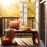 36in "Happy Thanksgiving" Fall Porch Sign - Rustic Harvest Decor for Front Door Display during Autumn Celebrations