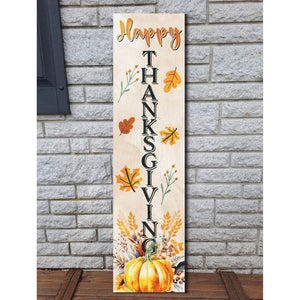 36in "Happy Thanksgiving" Fall Porch Sign - Rustic Harvest Decor for Front Door Display during Autumn Celebrations