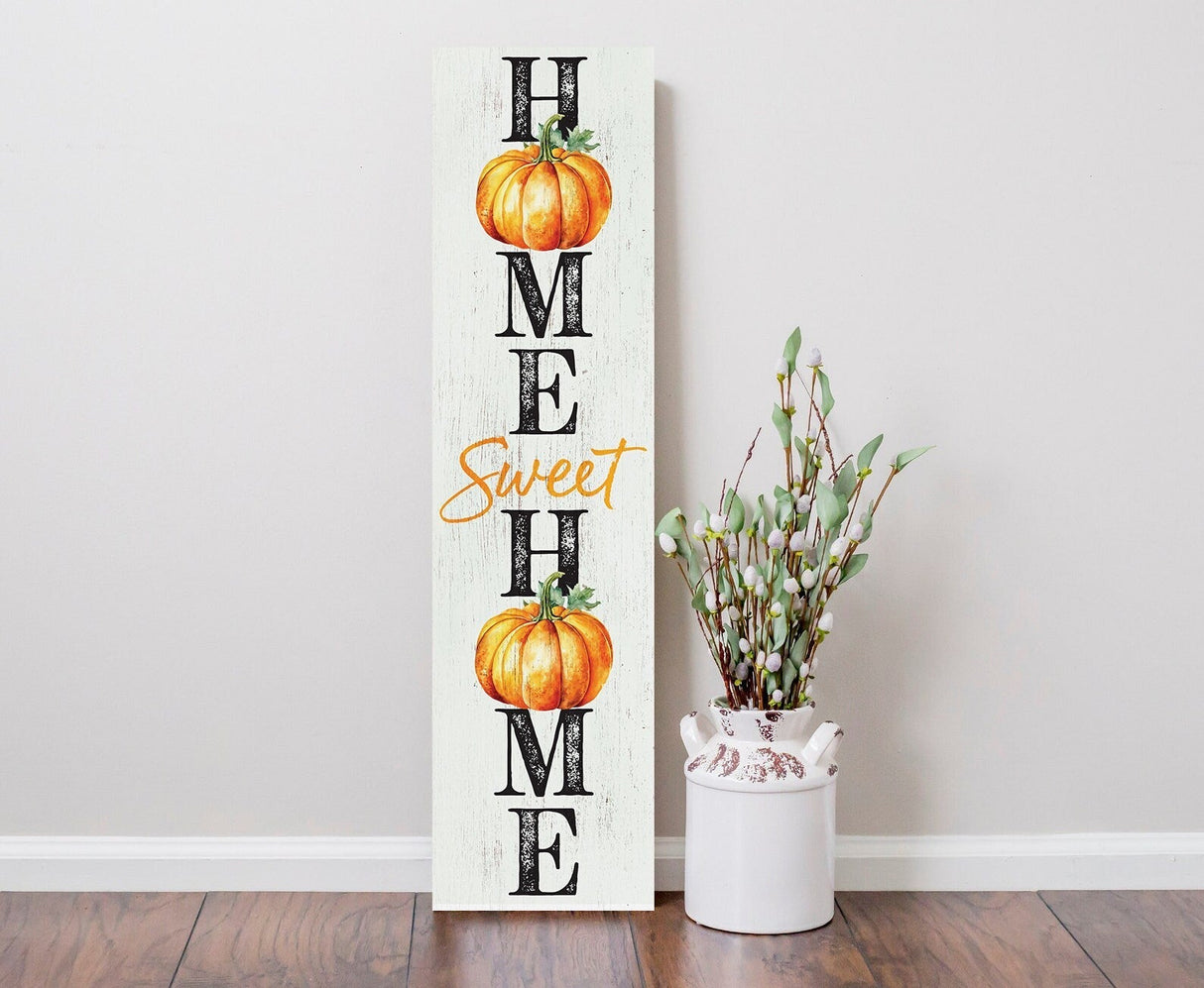 36in "Home Sweet Home" Fall Porch Sign - Pumpkin Sign for Front Door Decor during Autumn Celebrations