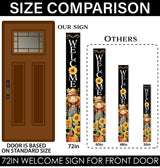 72in Welcome Sign for Front Door - Scarecrow Sunflower Design Perfect for Fall, Harvest, and Thanksgiving Celebrations