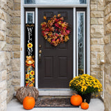 72in Welcome Sign for Front Door - Scarecrow Sunflower Design Perfect for Fall, Harvest, and Thanksgiving Celebrations