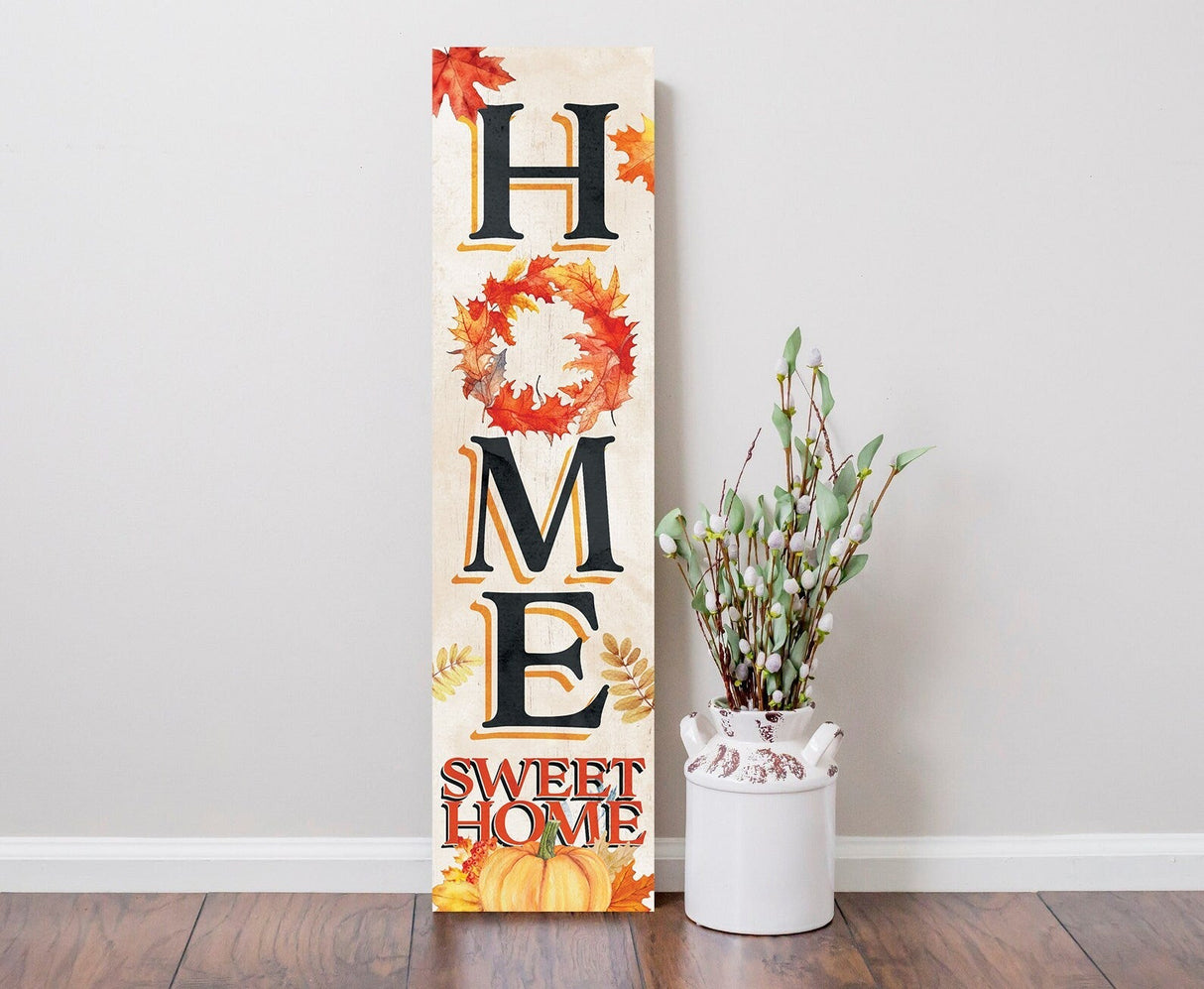36in "Home Sweet Home" Fall Porch Sign - Front Door Decor for Autumn Celebrations