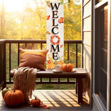 36-Inch "Welcome" Fall Porch Sign - Wooden Decor - Front Door Display for Autumn Celebrations - Rustic Entryway Accessory