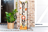 36-Inch "Welcome" Fall Porch Sign - Wooden Decor - Front Door Display for Autumn Celebrations - Rustic Entryway Accessory