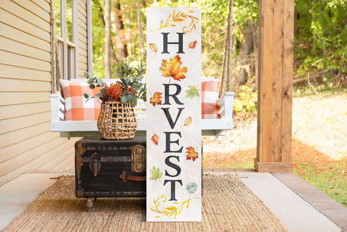 36in "Harvest" Fall Porch Sign | Modern Farmhouse Decoration | Ideal for Entryway, Mantle, Living Room, Kitchen, Porch Decor