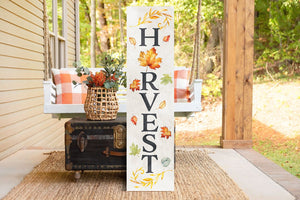 36in "Harvest" Fall Porch Sign | Modern Farmhouse Decoration | Ideal for Entryway, Mantle, Living Room, Kitchen, Porch Decor