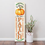 36in "Welcome to Our Patch" Fall Porch Sign - Rustic Wooden Decor for Front Door Display during Autumn Celebrations