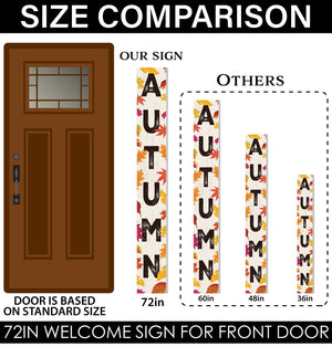 72in Autumn Fall Porch Sign | Front Door Display | Ideal Porch Decor | Perfect for Autumn Celebrations