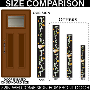 72in Halloween Porch Sign - Spooky Trick or Treat Front Door Decor