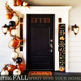 72in Wooden "Happy Harvest" Fall Welcome Porch Sign - Front Door Decor for Seasonal Celebrations, Vintage Fall Decoration