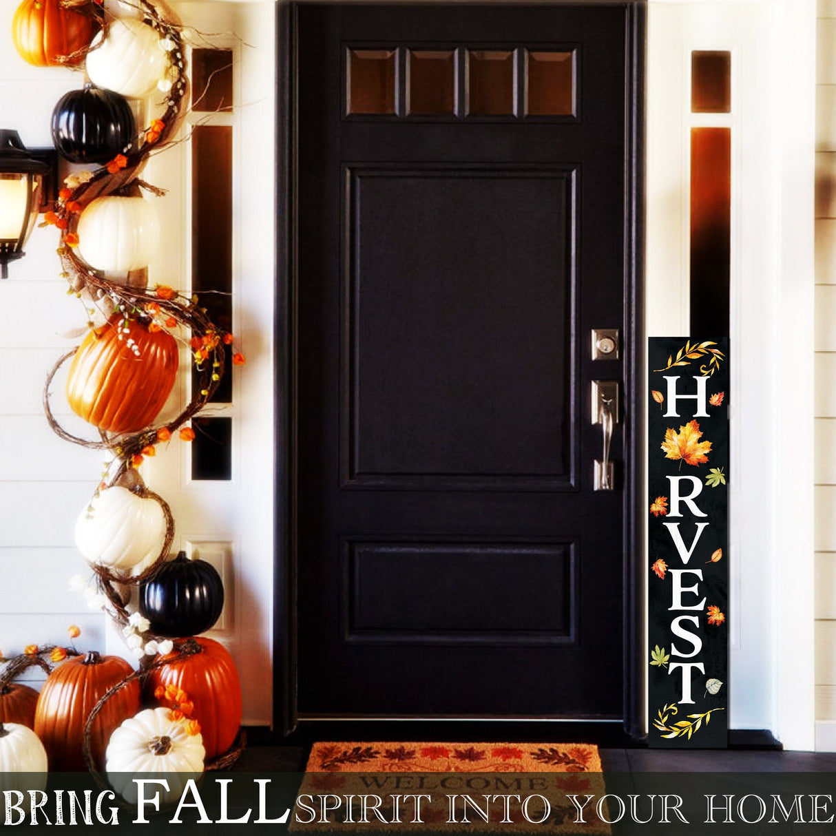 48in "Harvest" Fall Porch Sign - Front Door Decor for Autumn Celebrations