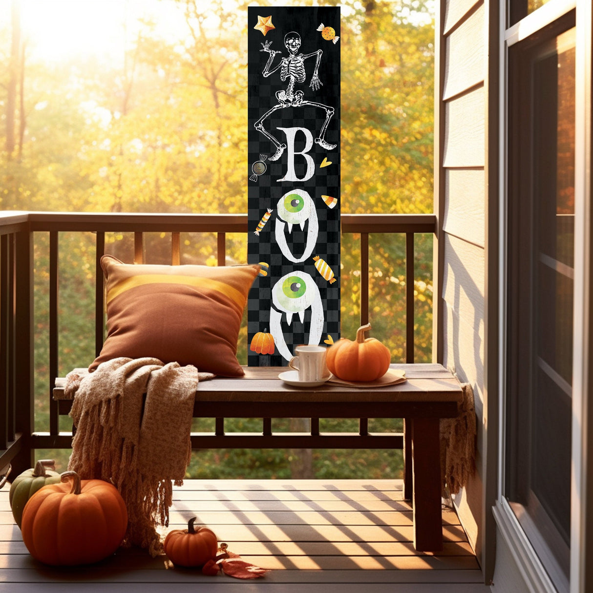 36" Farmhouse “Boo” Halloween Porch Sign