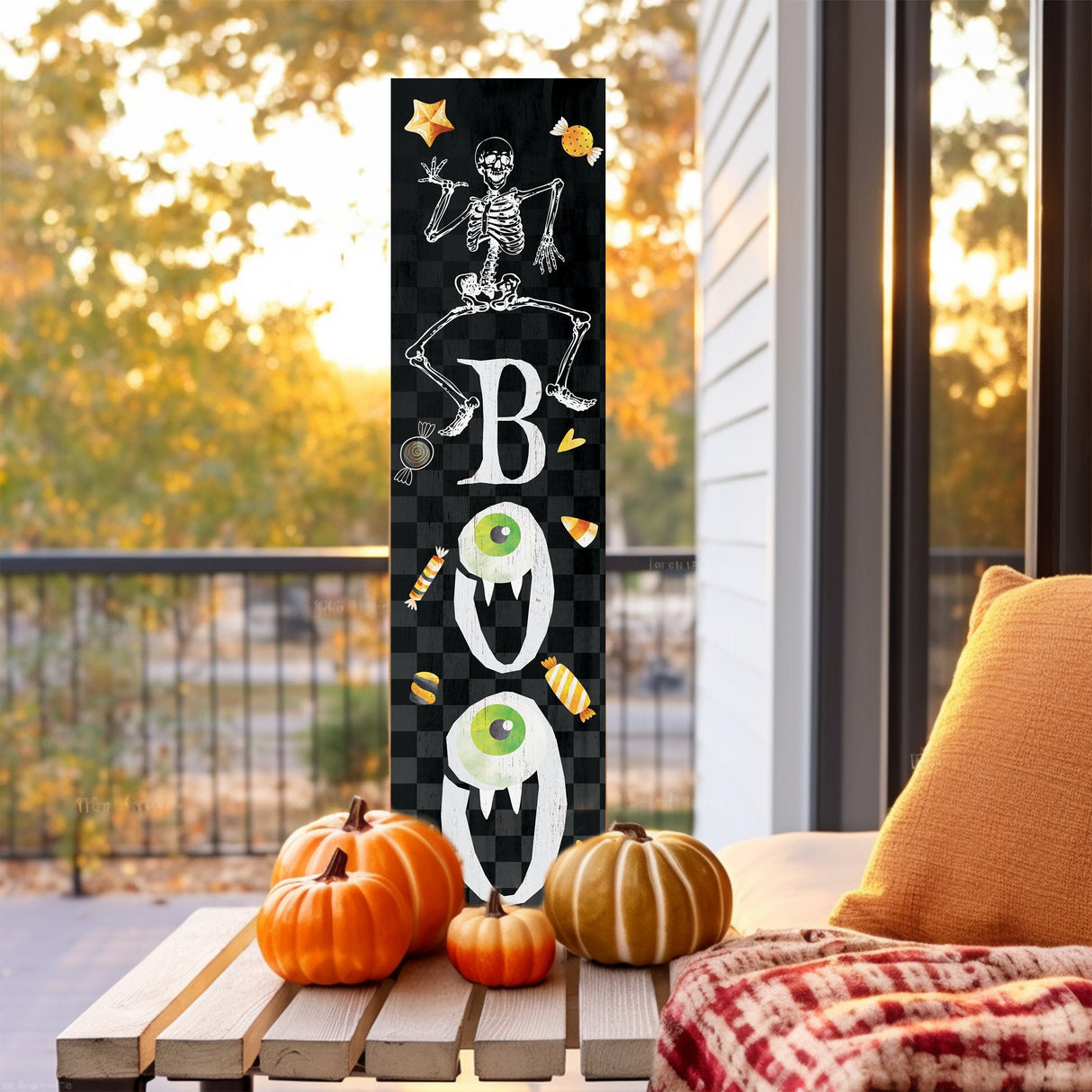 36" Farmhouse “Boo” Halloween Porch Sign