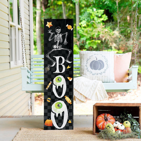 36" Farmhouse “Boo” Halloween Porch Sign