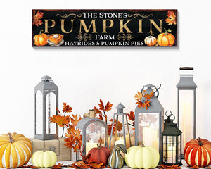 36in Personalized Pumpkin Farm Sign - Custom Family Name Pumpkin Farm Autumn & Fall Decor, Harvest Thanksgiving Sign