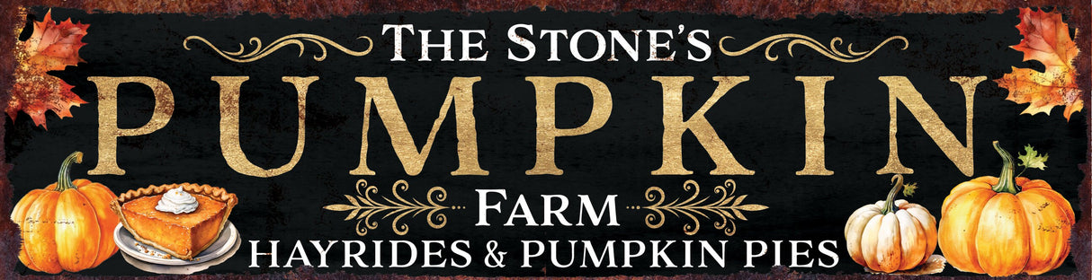 36in Personalized Pumpkin Farm Sign - Custom Family Name Pumpkin Farm Autumn & Fall Decor, Harvest Thanksgiving Sign