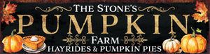 36in Personalized Pumpkin Farm Sign - Custom Family Name Pumpkin Farm Autumn & Fall Decor, Harvest Thanksgiving Sign