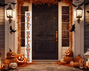72in Happy Halloween Porch Sign - Spooky Front Door Decor for Halloween