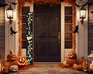 72in Halloween Porch Sign - Spooky Trick or Treat Front Door Decor