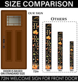 72in Wooden "Happy Harvest" Fall Welcome Porch Sign - Front Door Decor for Seasonal Celebrations, Vintage Fall Decoration
