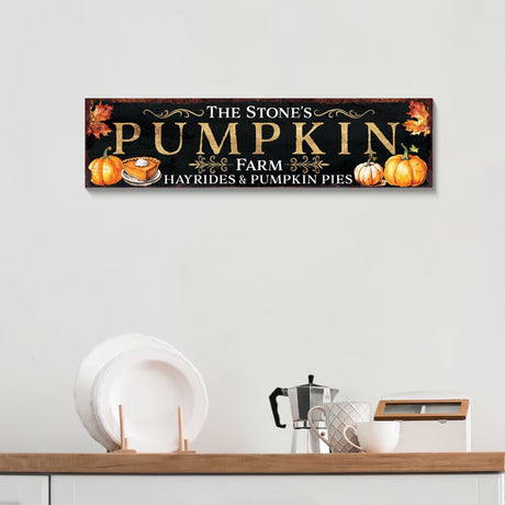 36in Personalized Pumpkin Farm Sign - Custom Family Name Pumpkin Farm Autumn & Fall Decor, Harvest Thanksgiving Sign