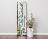 36in "It's The Most Wonderful Time of The Year" Christmas Porch Sign - Front Porch Christmas Welcome Sign, Rustic Farmhouse Entryway Board
