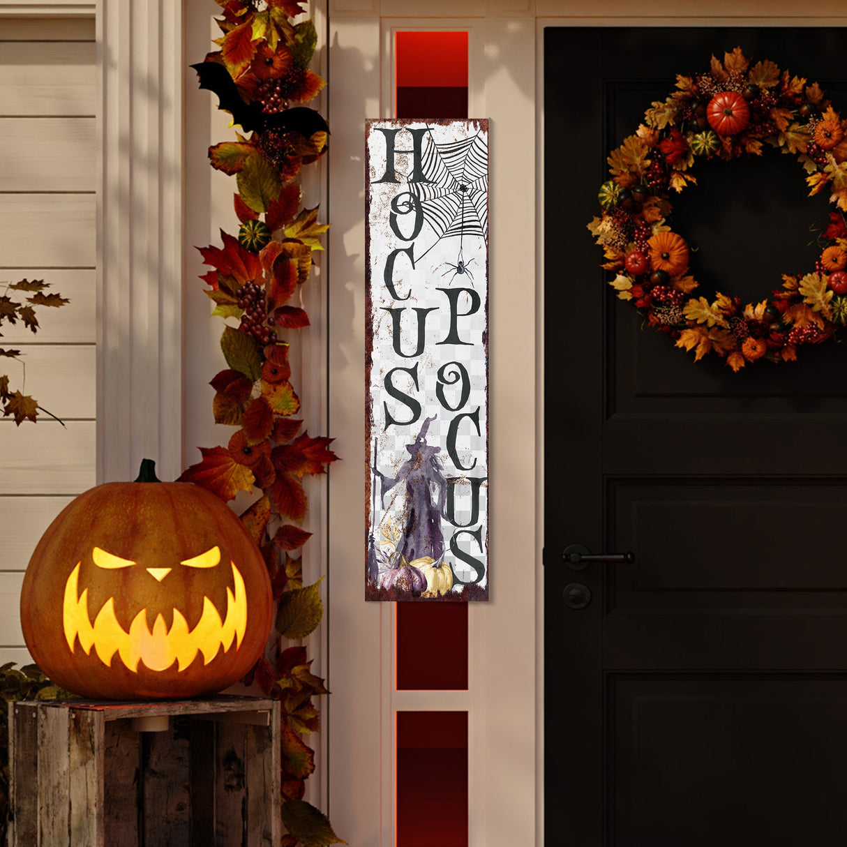 36in Hocus Pocus Halloween Porch Sign | Spooky Front Door Display | Hauntingly Festive Entryway Decor | Perfect for Halloween Celebrations